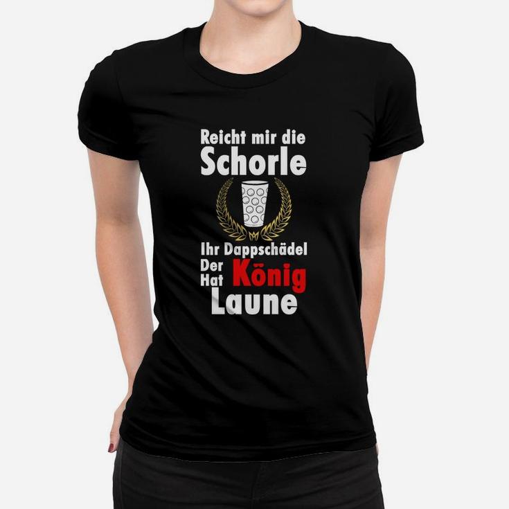 Schorle-König Lustiges Frauen Tshirt mit Spruch, Herren Illustrations-Tee