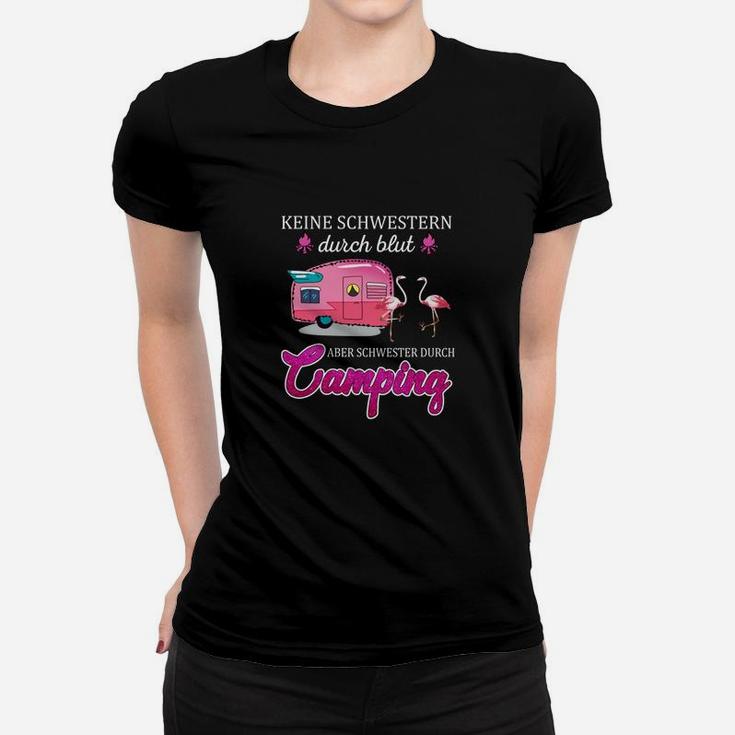 Schwester Camping Frauen Tshirt, Spruch & Wohnwagen Design