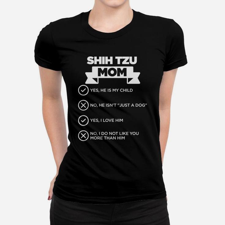 Shih Tzu Mom Checklist Funny Dog Lover Gift Ladies Tee