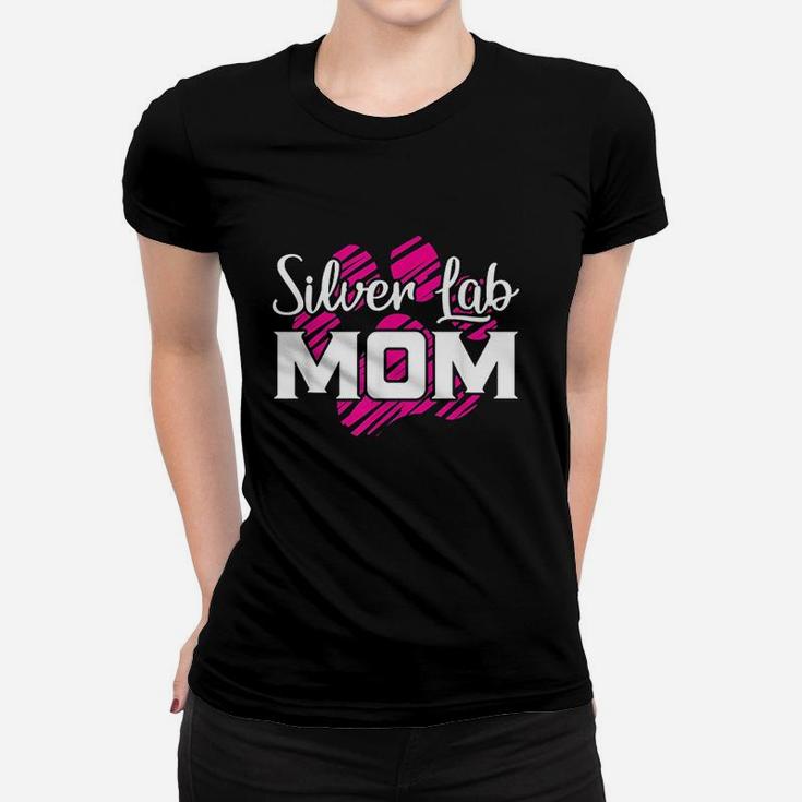 Silver Lab Mama Gift For Fur Mom Dog Lover Ladies Tee