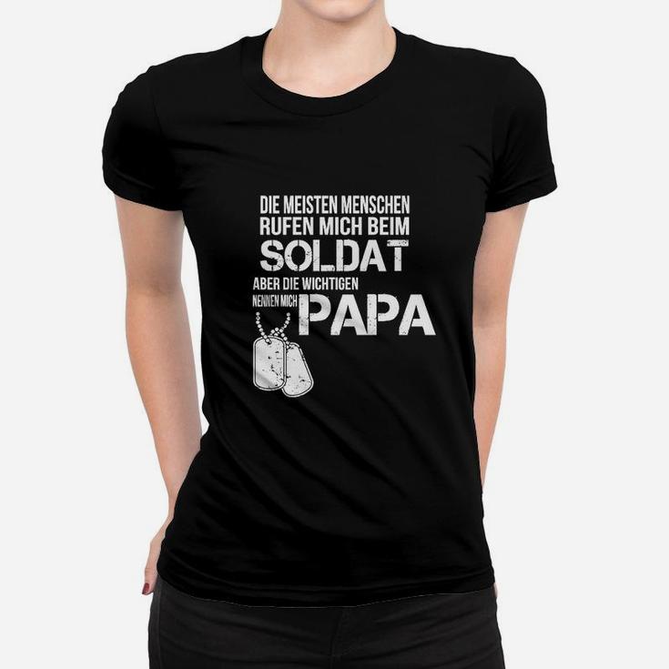 Soldat und Papa Militär Themen-Frauen Tshirt, Geschenk für Vatertag