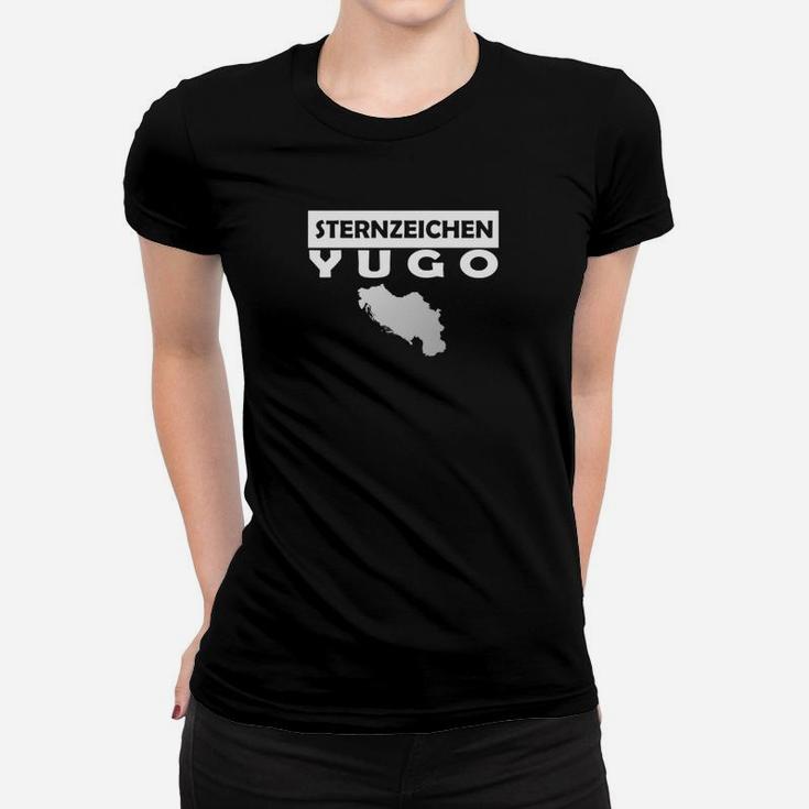 Sternzeichen Yugo Herren Frauen Tshirt in Schwarz, Astrologie Design