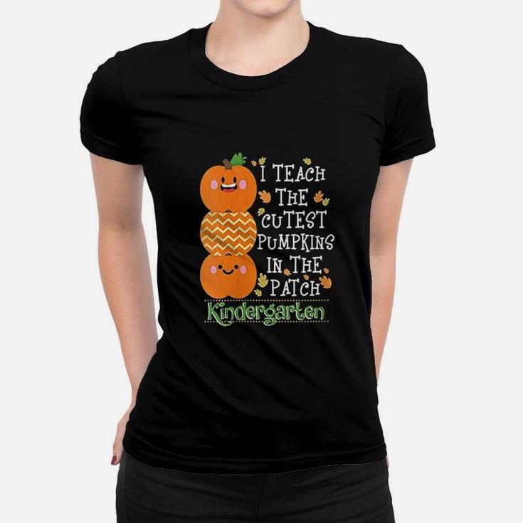 Teach The Cutest Pumpkins In Patch Kindergarten Halloween Ladies Tee