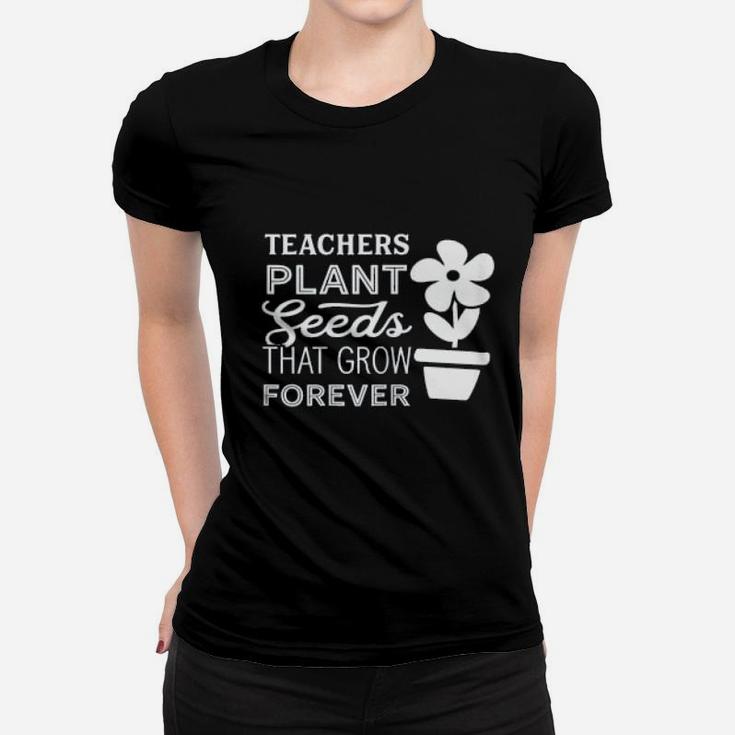 Teachers Plant Seeds Preschool Virtual Daycare Teacher Ladies Tee