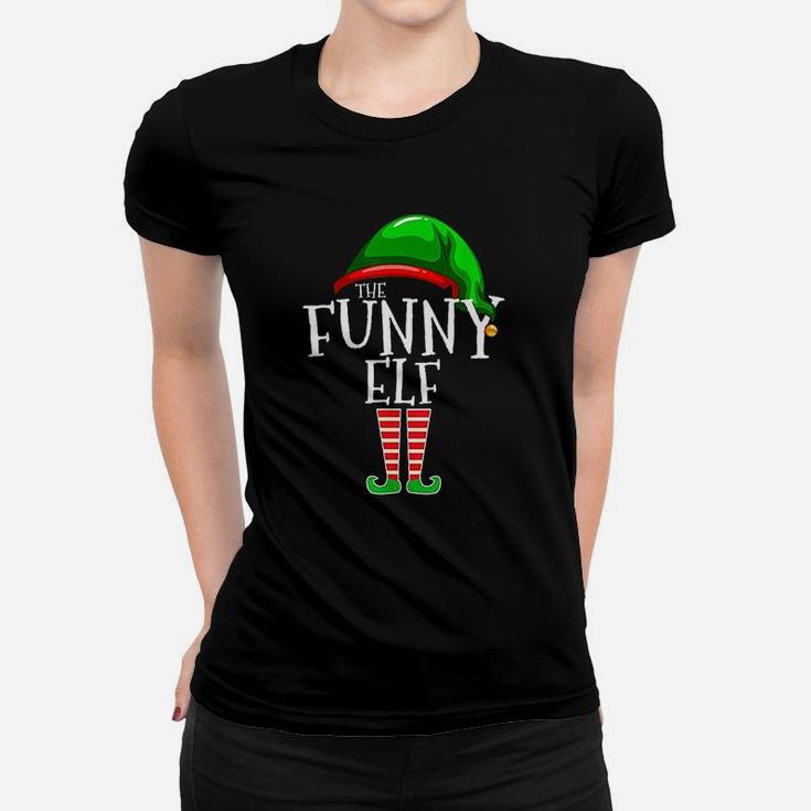 The Funny Elf Group Matching Family Christmas Gift Holiday Ladies Tee