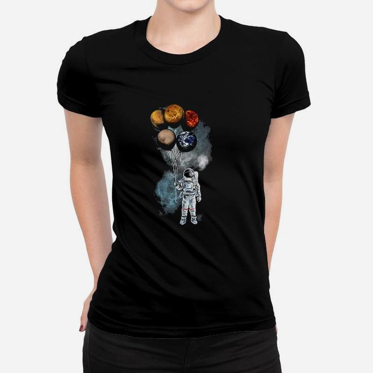 The Spacemans Trip Astronaut Space Planets Ladies Tee