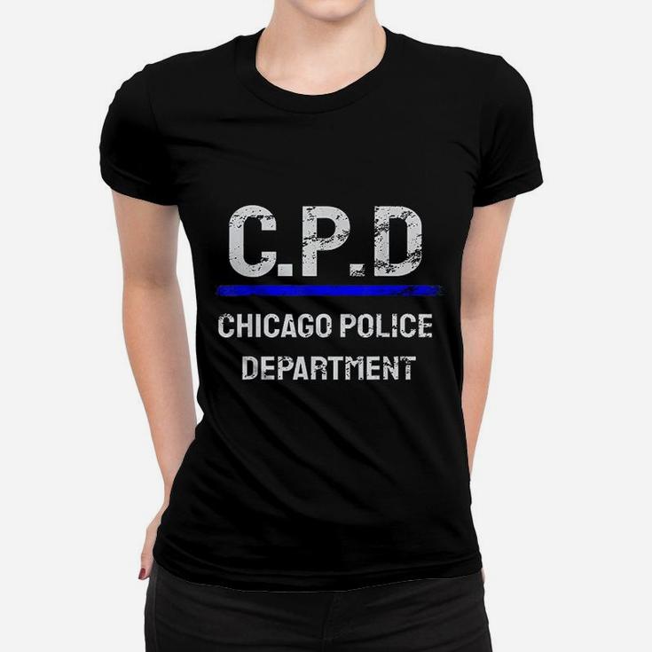 Thin Blue Line Cpd Chicago Police Department Women T-shirt
