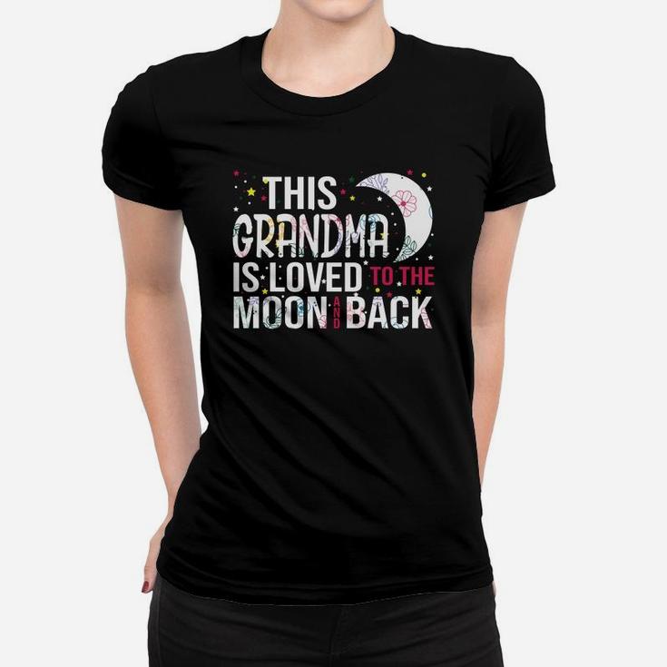 This Grandma Is Loved To The Moon And Back Ladies Tee