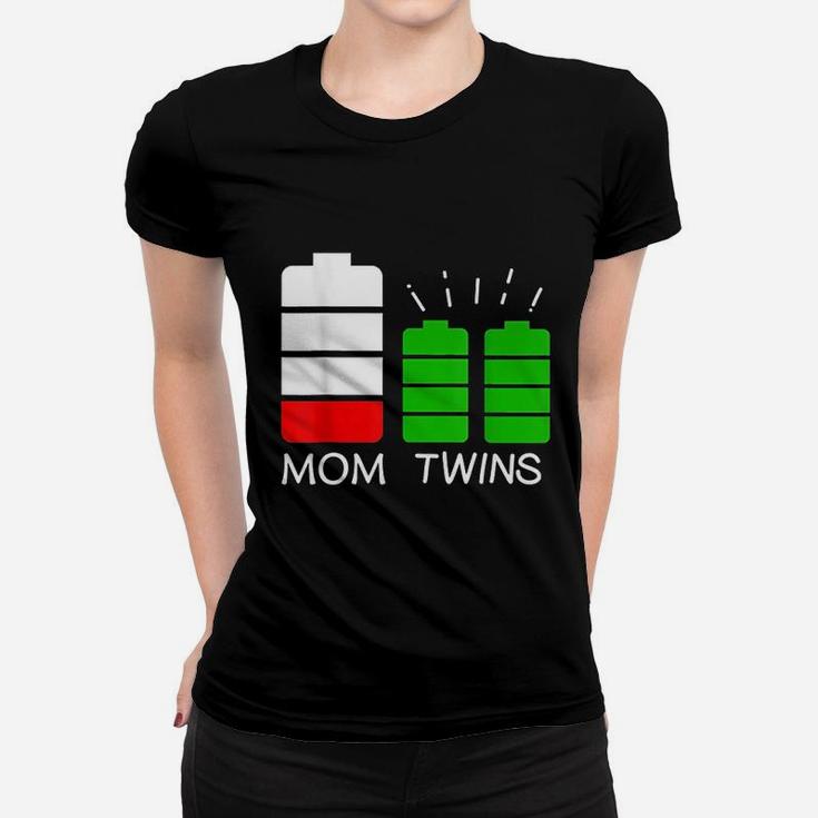 Twin Mom Low Battery Tired Mom Of Twins Ladies Tee