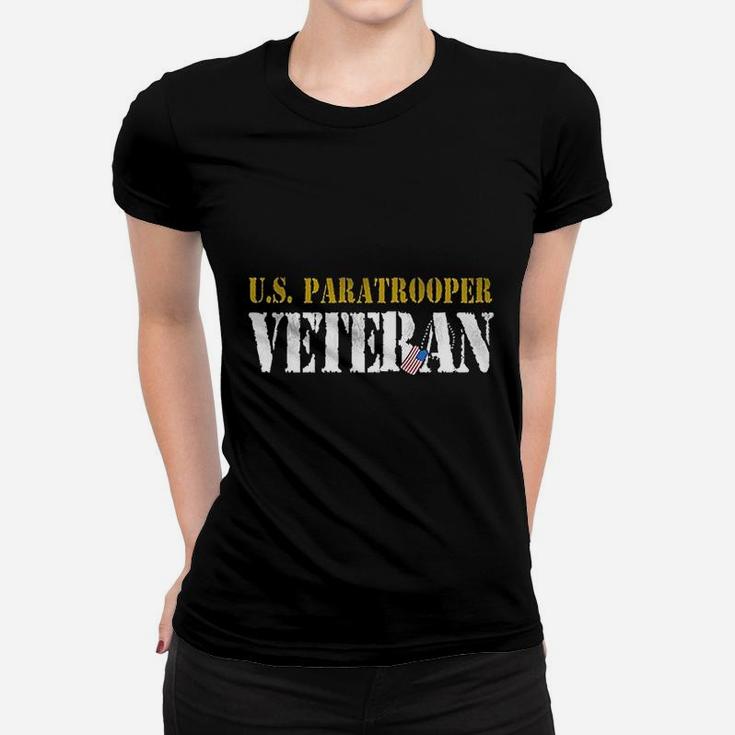 Us Paratrooper Army Veteran Airborne Division Ladies Tee