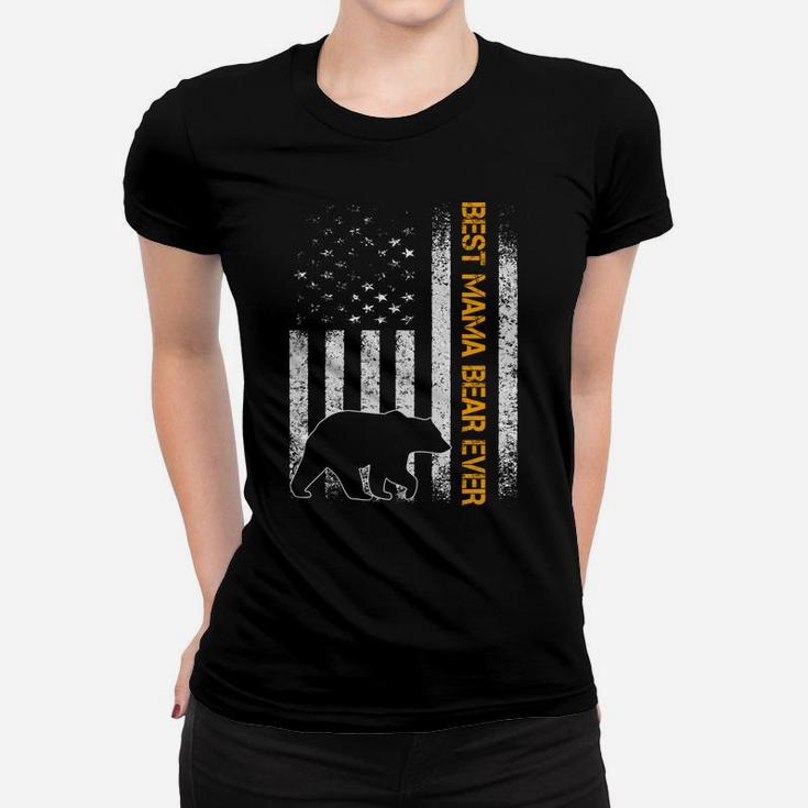 USA Flag BEST MAMA bear EVER, Christmas Gifts for mom, Mom Gifts Ladies Tee