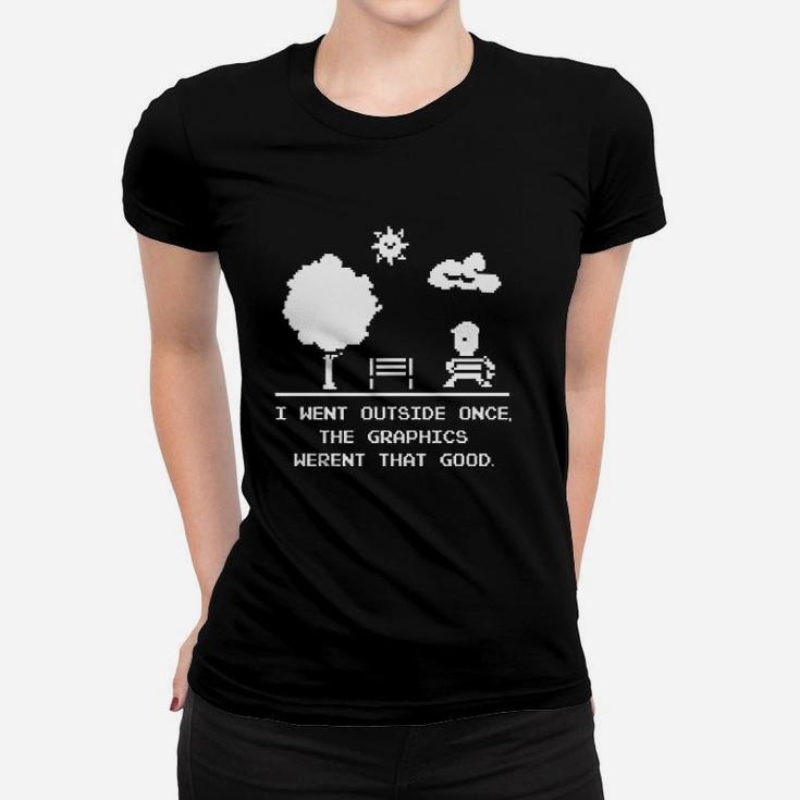 Video Gamer Gaming I Paused My Game I Went Outside Christmas Ladies Tee