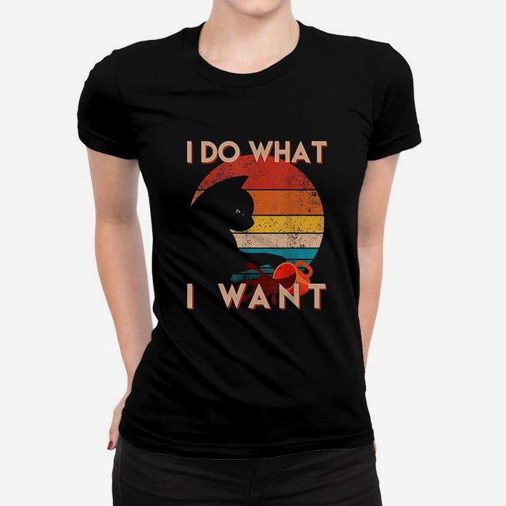 Vintage Cat I Do What I Want Ladies Tee