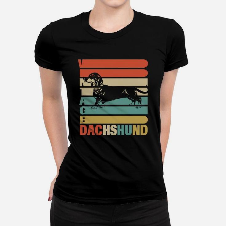 Vintage Dachshund Dog Shirts For Who Love Dachshund Ladies Tee