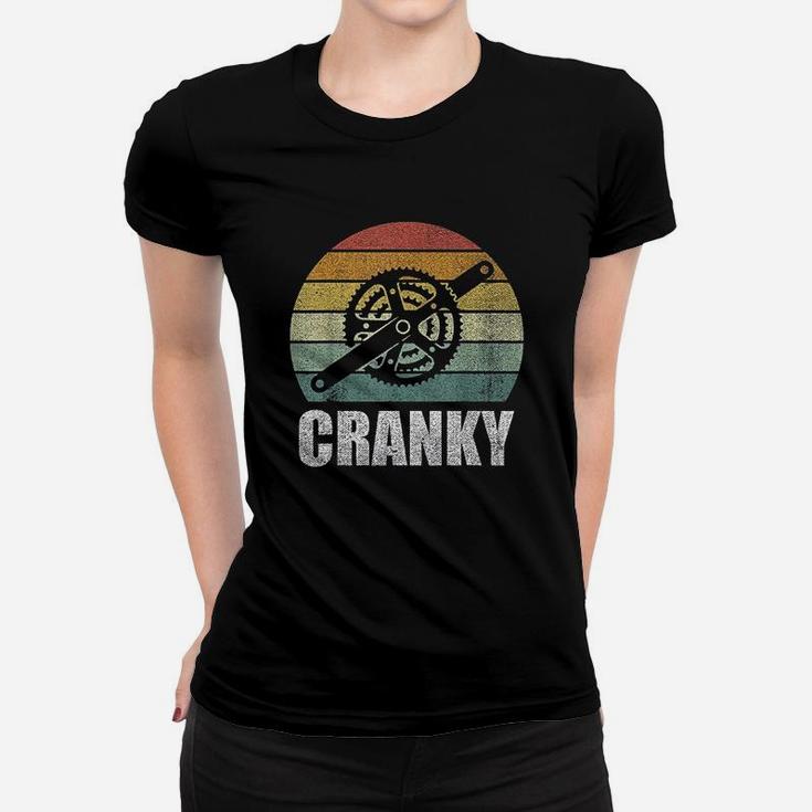 Vintage Retro Bicycle Cranky Gifts For Cycling Lovers Cranky Ladies Tee
