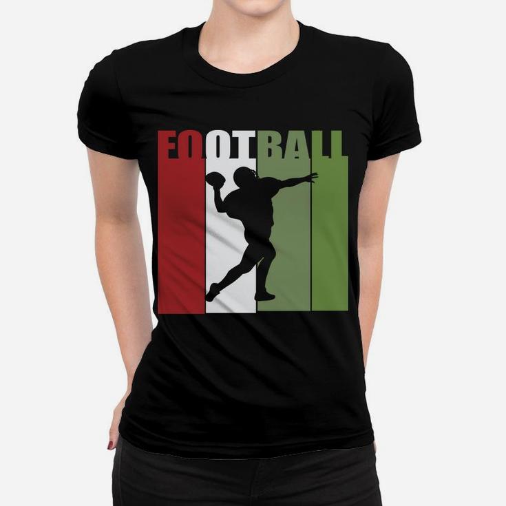 Vintage Retro Football Player I Love Football Women T-shirt