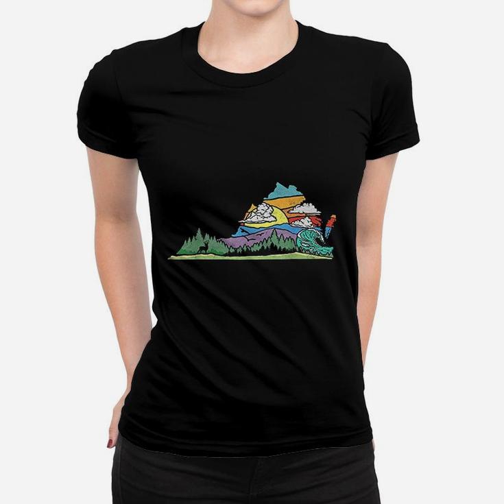 Vintage Virginia Outdoors And Nature Lover Retro 80s Ladies Tee
