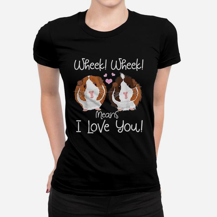 Wheek I Love You Guinea Pig Clothes Cavy Gift Guinea Pig Ladies Tee