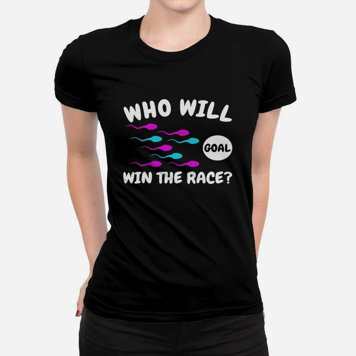 Who Will Win The Race - Gender Reveal Clothes Apparel Ladies Tee