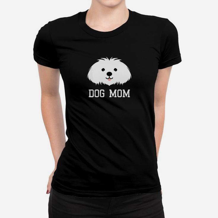 Womens Mothers Day Dog Mom Maltese Pup Ladies Tee