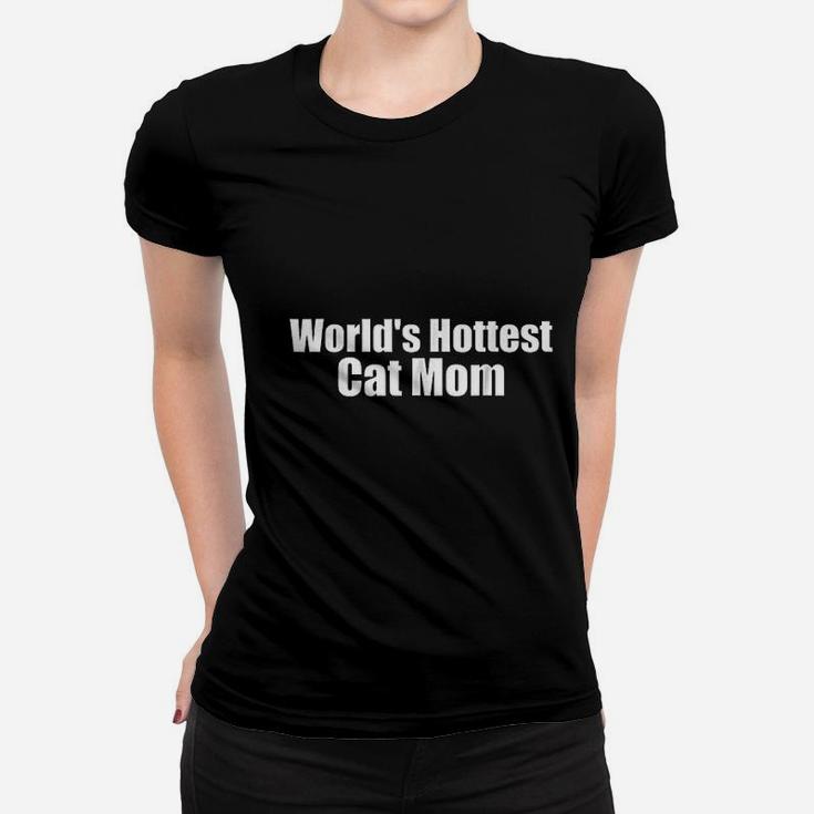 World Hottest Cat Mom Funny Ladies Tee