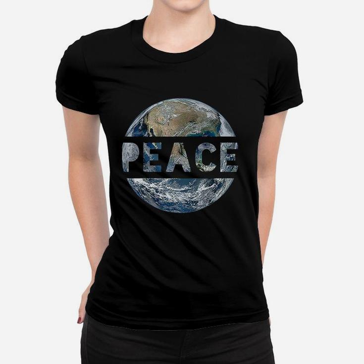 World Peace On Earth Conscious Humanity Love And Kindness Ladies Tee
