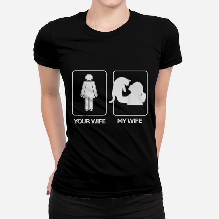 Your Wife My Wife Crazy Cat Lady Wife Ladies Tee