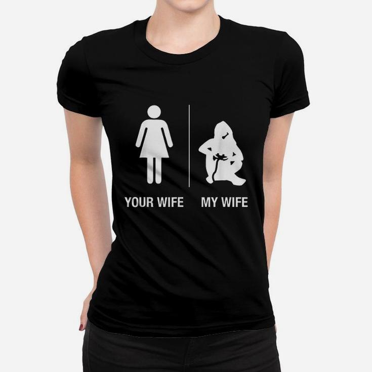 Your Wife My Wife Gamer Funny Gaming Husband Ladies Tee
