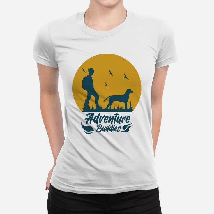 Adventure Buddies Travel Lover With Dog Best Friend Women T-shirt