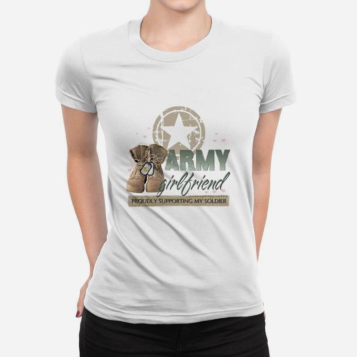Army Girlfriend Supporting, best friend gifts, birthday gifts for friend, gifts for best friend Ladies Tee