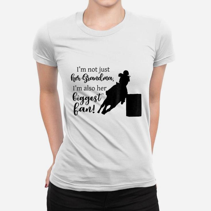 Barrel Racing Grandma Cowgirl Horse Riding Racer Ladies Tee