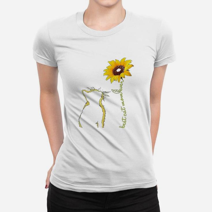 Best Cat Mom Ever Sunflower Mothers Day Gifts For Cat Lover Ladies Tee