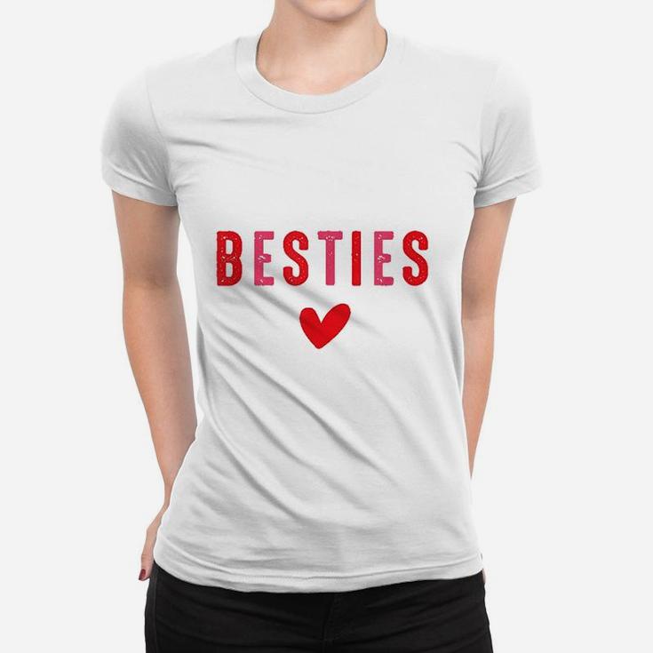 Besties Cute Matching Mother Daughter Friend Valentine Day Ladies Tee