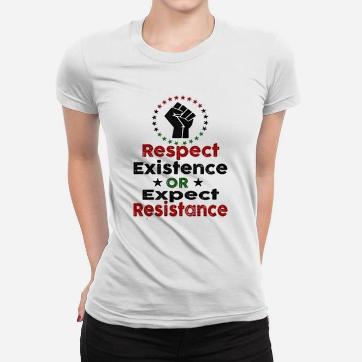 Black History Respect Existence Power To The People Ladies Tee