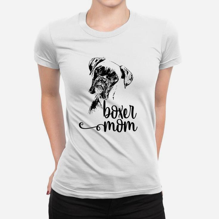 Boxer Mom Dog Face Dog Lovers Boxer Mom Gif Ladies Tee