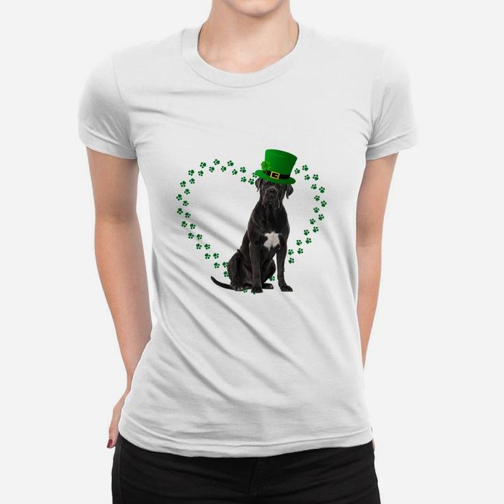Cane Corso Heart Paw Leprechaun Hat Irish St Patricks Day Gift For Dog Lovers Ladies Tee