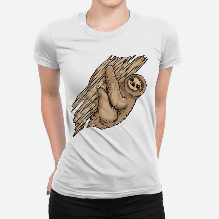 Cartoon Design Sloth Lovers Gift Cute Animals Women T-shirt