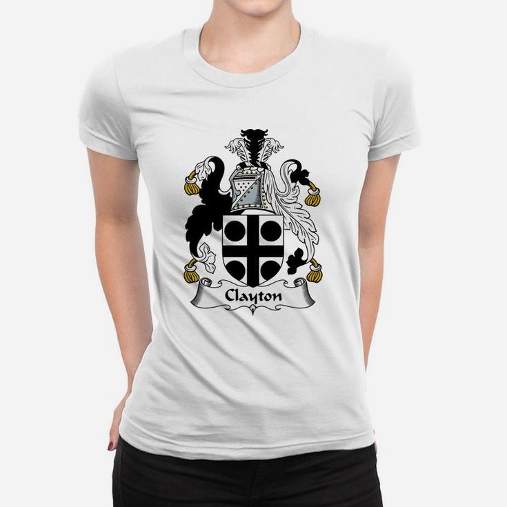 Clayton Family Crest / Coat Of Arms British Family Crests Ladies Tee