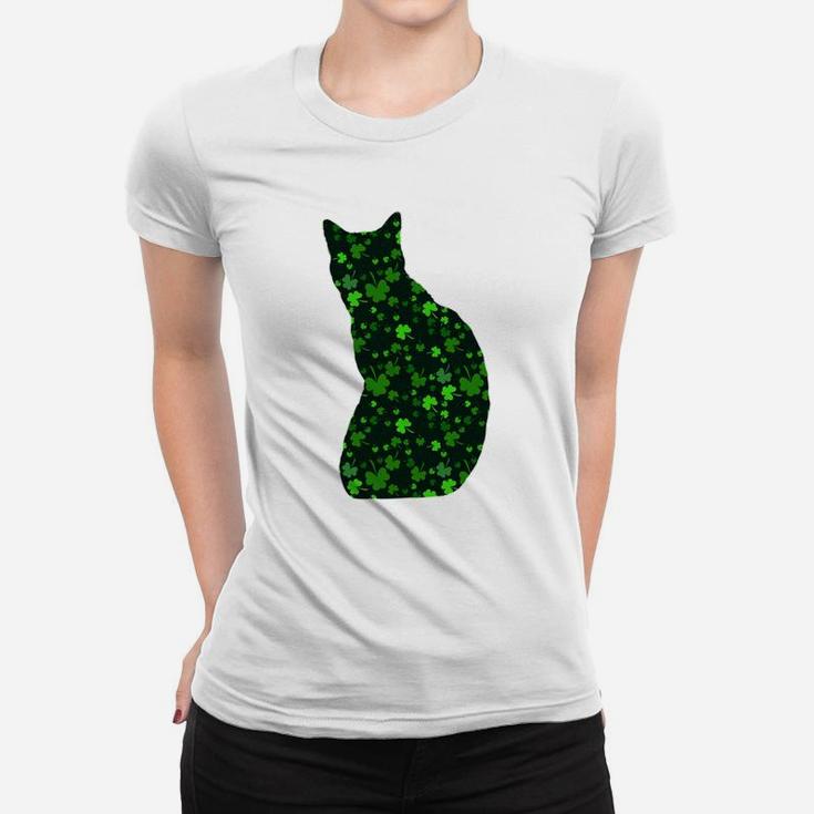 Cute Shamrock Manx Mom Dad Gift St Patricks Day Awesome Cat Lovers Gift Ladies Tee