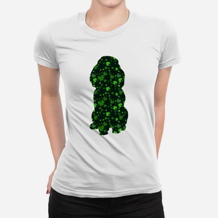 Cute Shamrock Poodle Mom Dad Gift St Patricks Day Awesome Dog Lovers Gift Ladies Tee