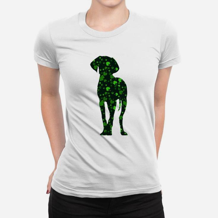 Cute Shamrock Weimaraner Mom Dad Gift St Patricks Day Awesome Dog Lovers Gift Ladies Tee