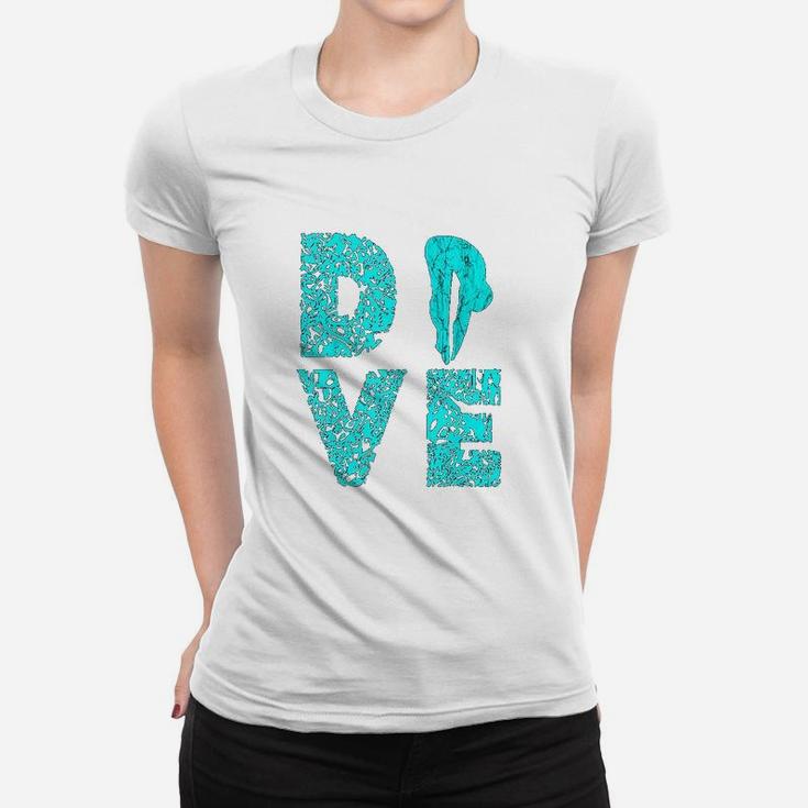 Dive Springboard Platform Diver Diving Board Aquatic Women T-shirt