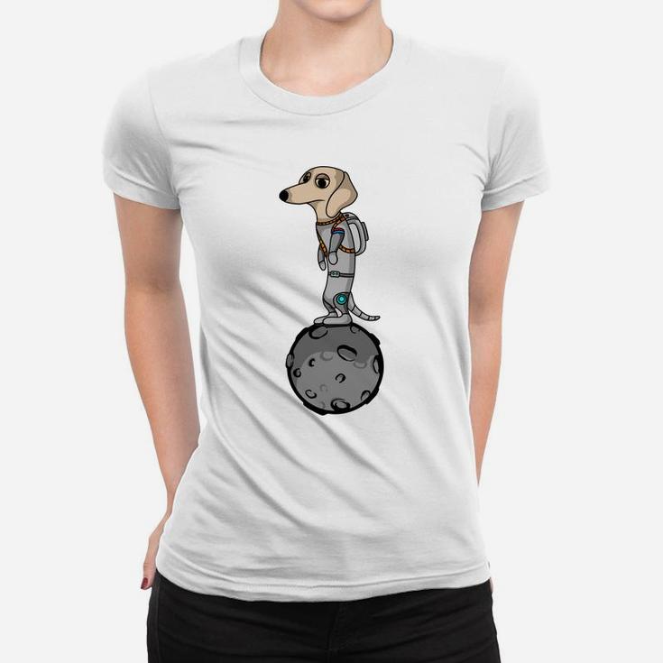 Dog Astronaut Space Cartoon Gift Pet Lovers Women T-shirt