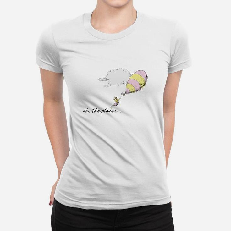 Dr Seuss Oh The Places You'll Go Oh, The Places Balloon Ladies Tee
