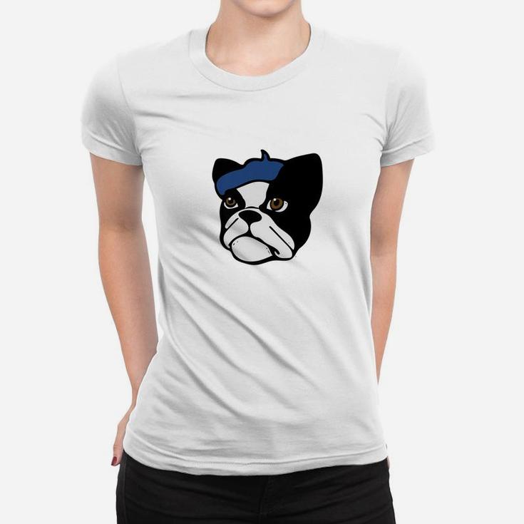 French Bulldog Funny French Beret Frenchie Bulldogs Ladies Tee