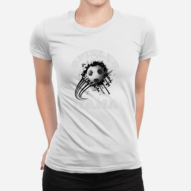 Fußball Farbspritzer Design Frauen Tshirt für Herren in Weiß