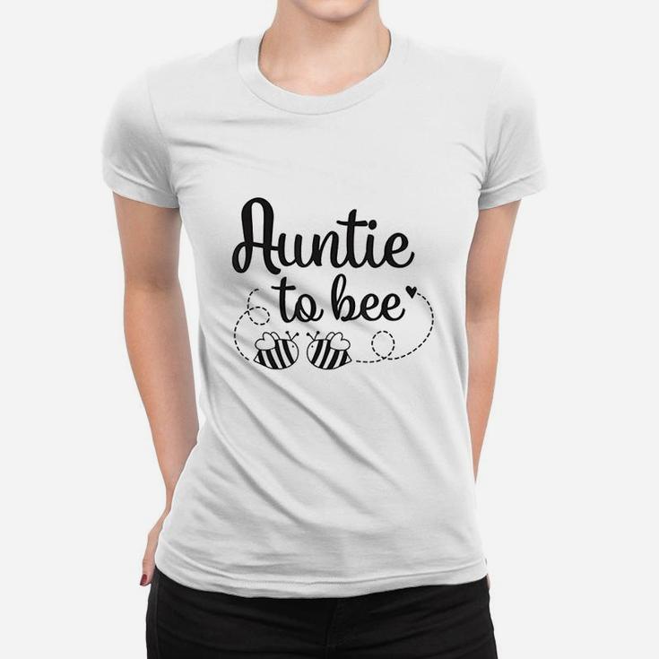 Funny Auntie To Bee Twins Pregnancy Announcement Bumble Bee Ladies Tee