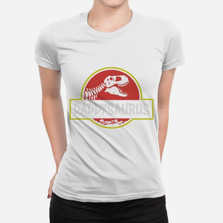 Funny Daddysaurus Dinosaur Cool Dad Gifts Women T-shirt