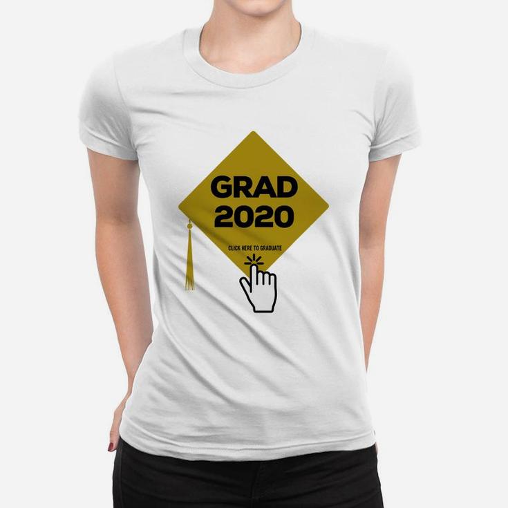 Funny Graduation 2020 Online Degree Diploma Women T-shirt