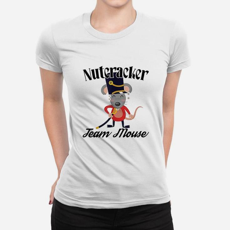 Funny Nutcracker Soldier Toy Christmas Dance Team Mouse Ladies Tee